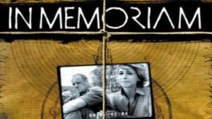In Memoriam (also known as Missing) – a mysterious investigation-themed design featuring two black-and-white photos tied together with string.