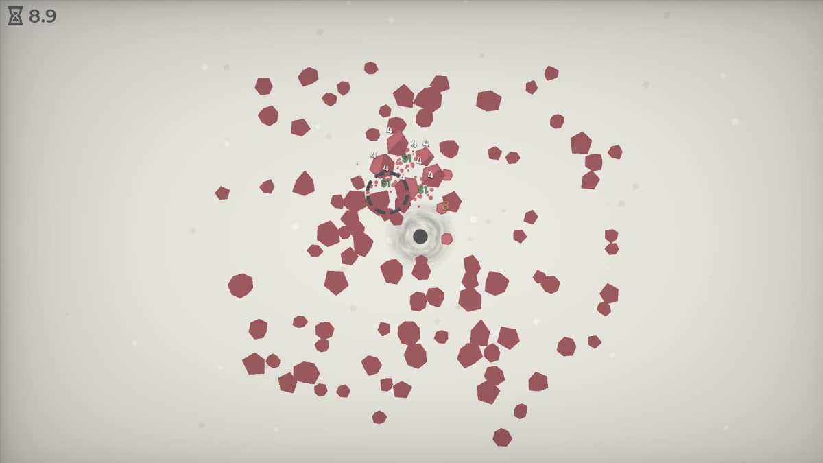 The game shown in the image is A Game About Feeding A Black Hole